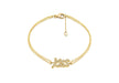 Sterling Silver Gold Plated Zirconia 'Kiss' Bracelet 