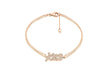 Sterling Silver Rose Gold Plated Zirconia  'Kiss' Bracelet 