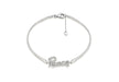 Sterling Silver Zirconia 'Peace' Bracelet 