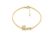 Sterling Silver Gold Plated Zirconia 'Peace' Bracelet 