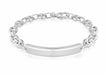 Sterling Silver Rhodium Plated ID Bracelet