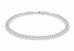 Sterling Silver Rhodium Plated 2mm Round Zirconia  Double-Row Tennis Bracelet 19m/7.5"9