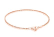 Sterling Silver Rose Gold Tone Magnetic Heart Poporn Chain Bracelet 