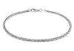 Sterling Silver Rhodium Plated 2.2mm Diamond Cut Spiga Bracelet 18m/7"9