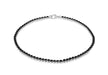 Sterling Silver Rhodium Plated Black Spinel Tennis Bracelet 19m/7.5"9