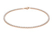 Sterling Silver Rose Gold Plated Zirconia  Tennis Bracelet 19m/7.5"9