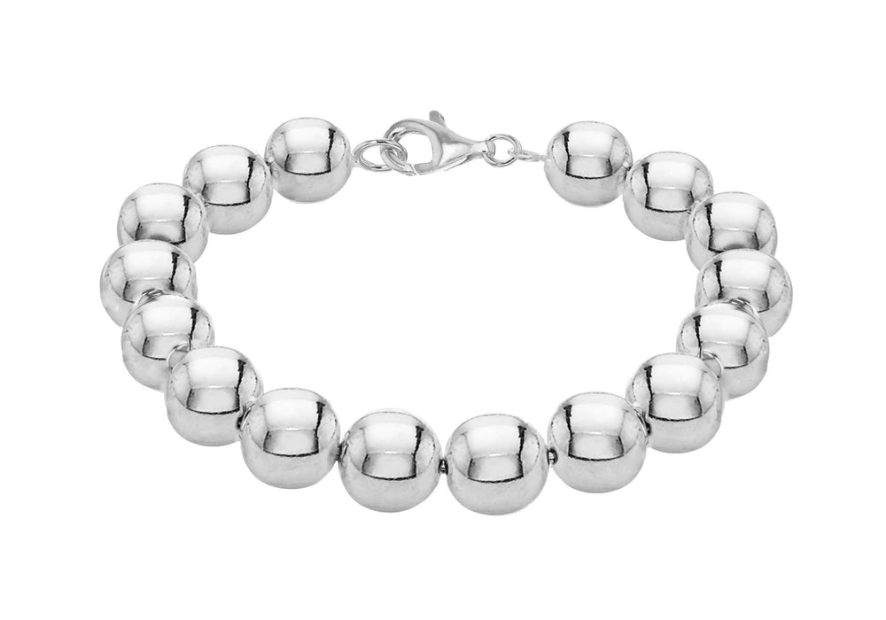 Sterling Silver 10mm Ball Bracelet 19m/7.5"9