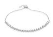 Sterling Silver Rhodium Plated Ball Adjustable Bracelet 10m/4"-23m/9"9