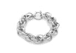 Sterling Silver Rhodium Plated Chunky Prince of Wales Chain Bracelet 