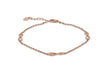 Sterling Silver Rose Gold Plated Infinity Adjustable Bracelet 19m/7.5"-21.5m/8.5"9