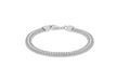 Sterling Silver Rhodium Plated Zirconia  Snake Chain Tennis Bracelet 19m/7.5"9