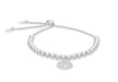 Sterling Silver Rhodium Plated Zirconia 'Tree of Life' Adjustable Bracelet