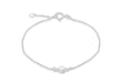 Sterling Silver White 3mm Cabochon Mother of Pearl June Birthstone Adjustable Bracelet 16m/6.25"-18m/7"9