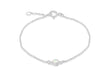 Sterling Silver White Cabochon Synthetic Opal October Birthstone Adjustable Bracelet