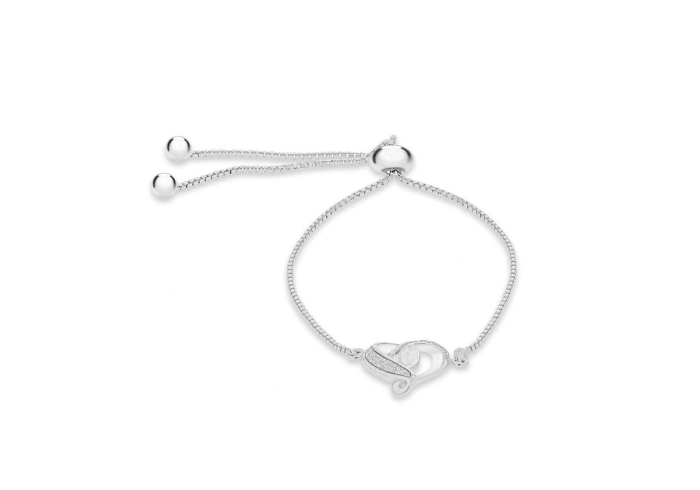 Sterling Silver Rhodium Startdust Rope Banglet