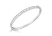 Sterling Silver Baguette Cut Zirconia  5mm Bangle