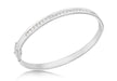 Sterling Silver Zirconia  urve Bangle