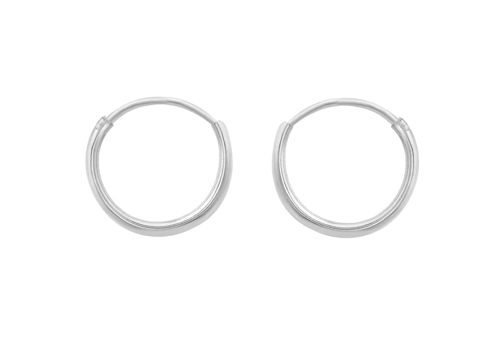 Sterling Silver 10mm Hinged Endless Hoop Earrings