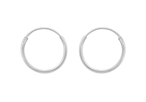 Sterling Silver 12mm Hinged Endless Hoop Earrings