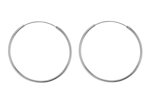 Sterling Silver 40mm Endless Hoop Earrings