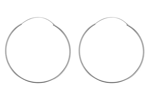 Sterling Silver 60mm Endless Hoop Earrings