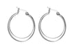 Sterling Silver 25mm Flat Graduated Hoop Earrings