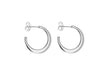 Sterling Silver 20mm Flat Graduated Hoop Earrings