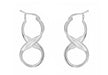 Sterling Silver 'Figure 8' Creole Earrings