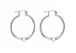 Sterling Silver 30mm Hoop and Ball Creole Earrings