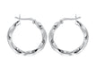 Sterling Silver 25mm Twist Creole Earrings