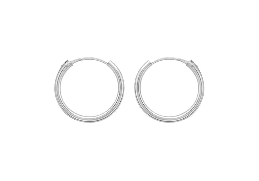 Sterling Silver 15mm Hinged Endless Hoop Earrings