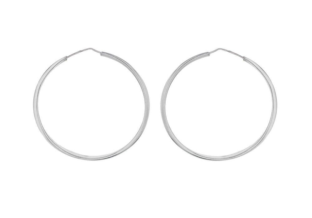 Sterling Silver 45mm Endless Hoop Earrings