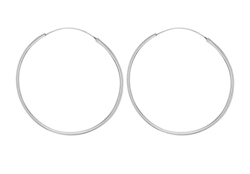 Sterling Silver 60mm Square Tube Hoop Earrings