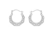 Sterling Silver Otagonal Creole Earrings