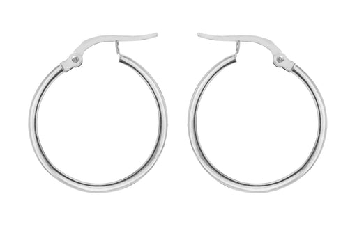 Sterling Silver 30mm Square-Tube Hoop Earrings