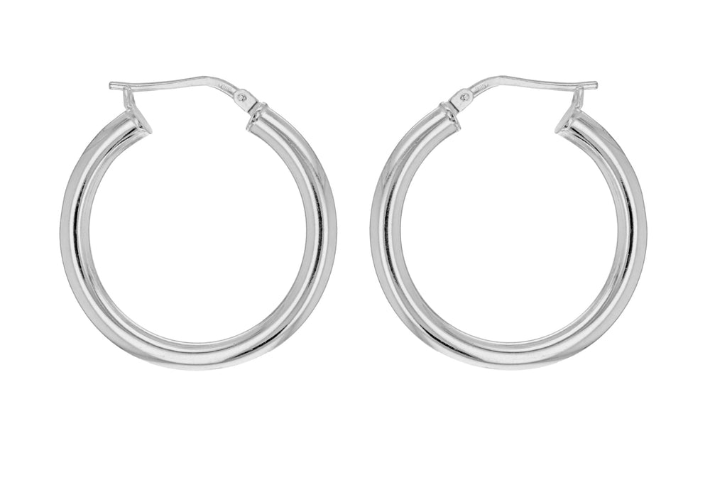 Sterling Silver 26mm Creole Earrings