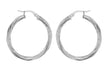 Sterling Silver 30mm Twisted Hoop Earrings