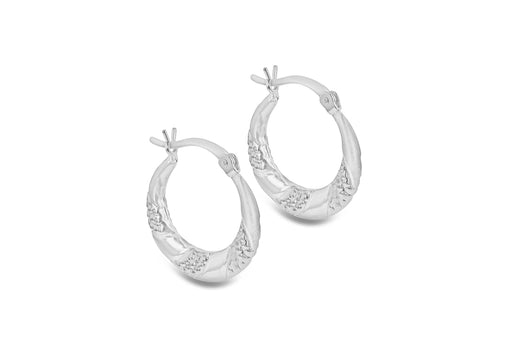 Sterling Silver 18mm Twisted Rope Creole Earrings