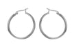 Sterling Silver 30mm Plain Hoop Earrings