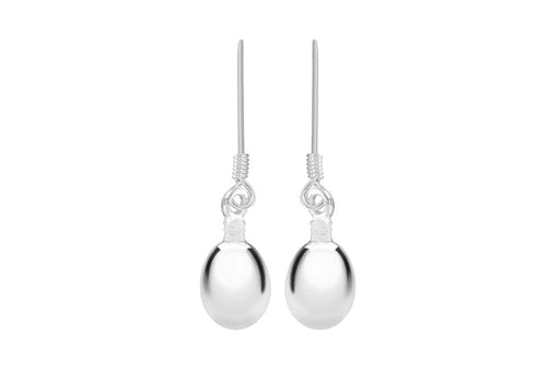 Sterling Silver 6mm x 28mm Blub Drop Earrings