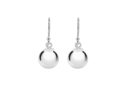 Sterling Silver 10mm Ball Drop Earrings