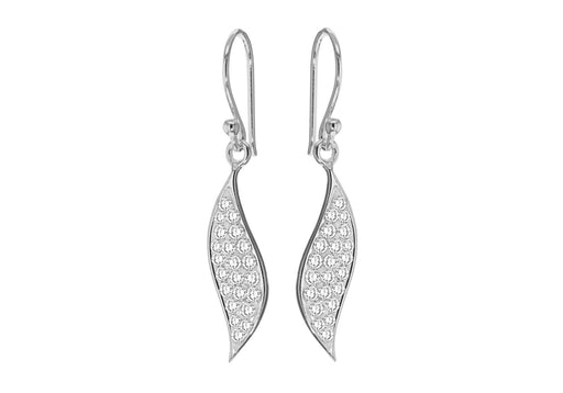 Sterling Silver Crystalique urve Drop Earrings