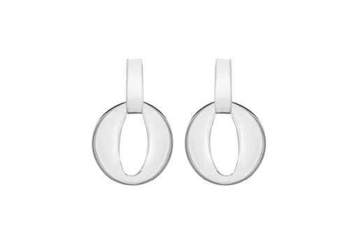 Sterling Silver Circle CutoCut Drop Earrings