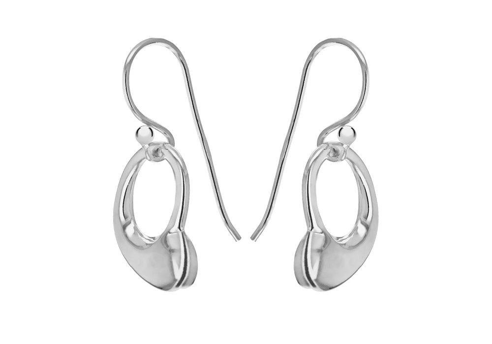 Sterling Silver Open-Heart Drop Earrings