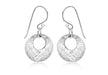 Sterling Silver Textured Patterned Drop Earrings