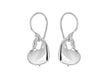 Sterling Silver Heart CutoCut Heart Drop Earrings