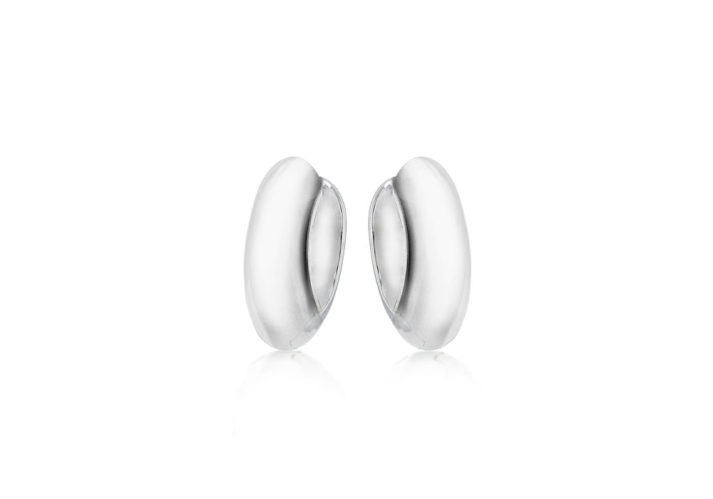 Sterling Silver Plain Hoop Creole Earrings