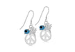 Sterling Silver Peace Dragonfly Eye Drop Earrings 