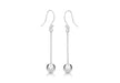 Sterling Silver Stick & Ball Drop Earrings 