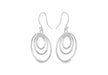 Sterling Silver Triple Circle Drop Earrings 